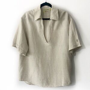 Cubavera Women’s Linen Blend Top Sz L